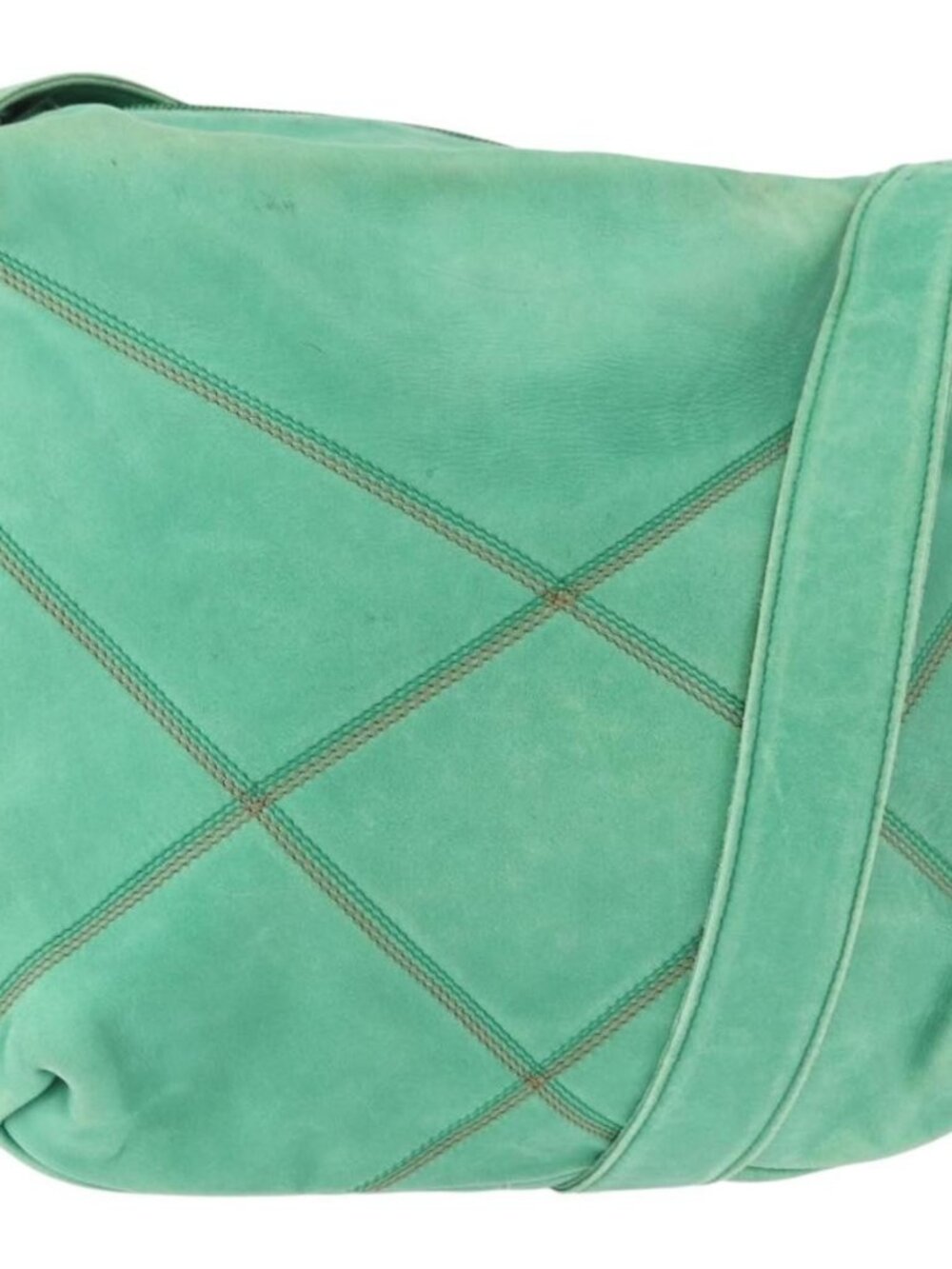 LOEWE Shoulder Bag Leather Green Auth mr1587